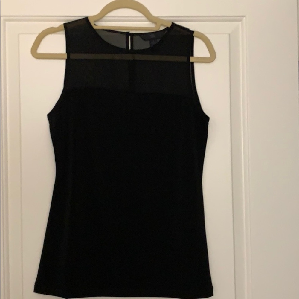 Black sleeveless top